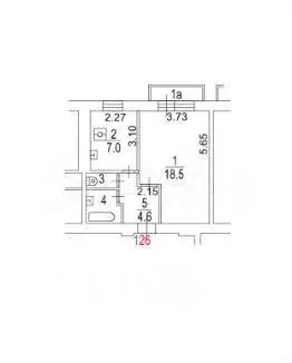 1-к. квартира, 33,7 м, 6/8 эт. - Фото 0