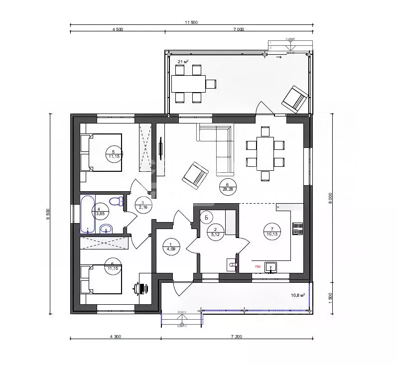 Дом в Алтайский край, Первомайский район, с. Фирсово ул. Мира (75 м) - Фото 2