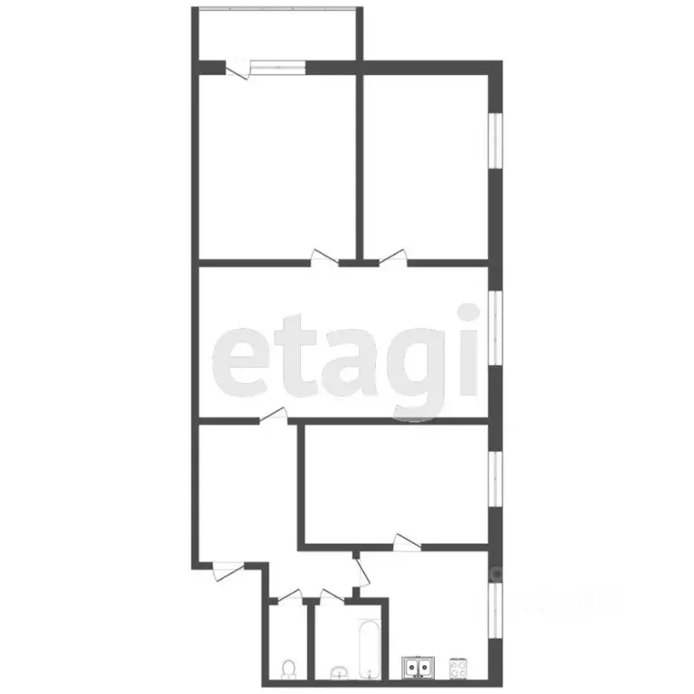 4-к кв. Тюменская область, Тюмень Тарманы мкр, ул. Игримская, 26 (60.0 ... - Фото 0