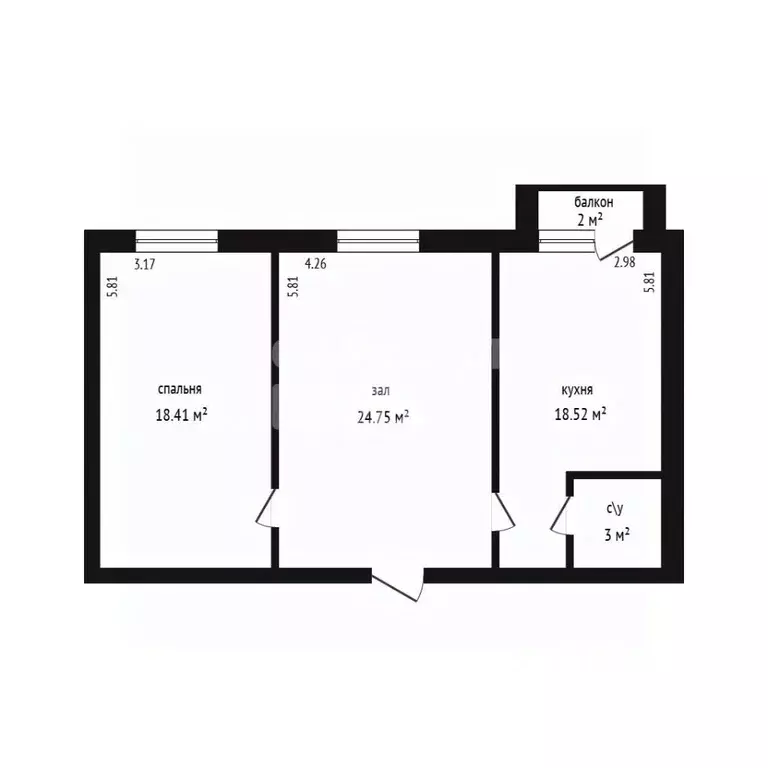 2-к кв. Дагестан, Дербент пер. Карла Маркса, 57 (66.74 м) - Фото 2