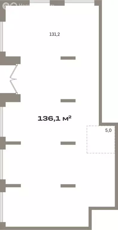 Помещение свободного назначения (136.13 м) - Фото 1