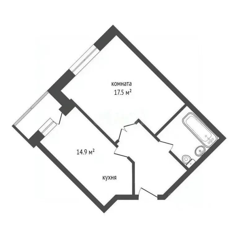 2-к кв. Красноярский край, Красноярск ул. Мужества, 24 (47.8 м) - Фото 2