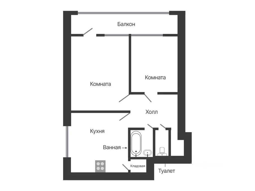 2-к кв. Москва Озерная ул., 31К1 (50.1 м) - Фото 1