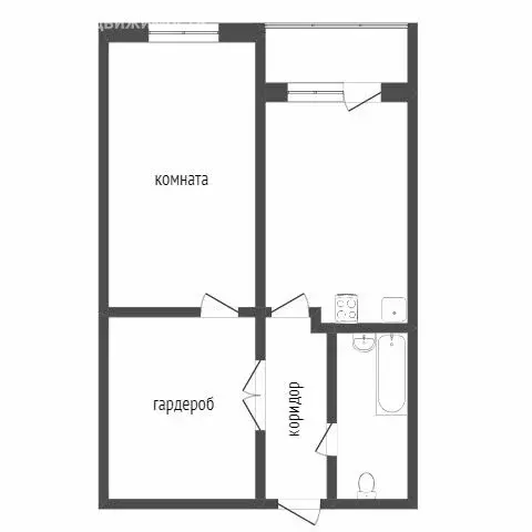 1-комнатная квартира: Белгород, улица Есенина, 9к3 (50 м) - Фото 1