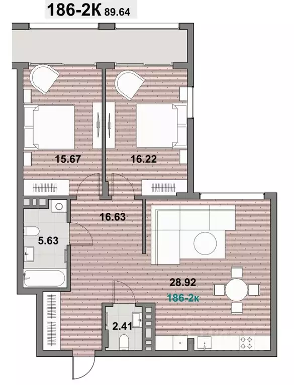 2-к кв. Калининградская область, Зеленоградск ул. Гагарина (89.64 м) - Фото 1