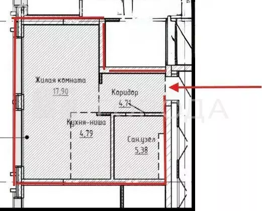 Квартира-студия: Новосибирск, Зыряновская улица, 51с (32.78 м) - Фото 0