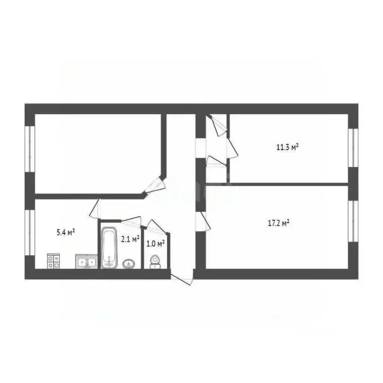 3-к кв. Севастополь, Севастополь, Балаклава г. ул. Кирова, 18 (61.3 м) - Фото 2