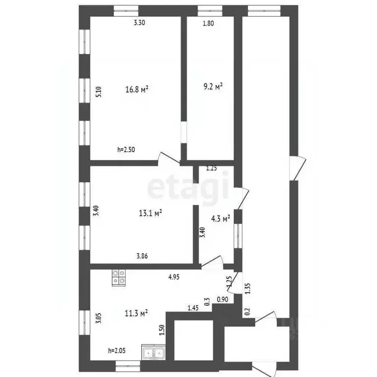 Дом в Мордовия, Ичалковский район, с. Ичалки Октябрьская ул., 37 (55 ... - Фото 1
