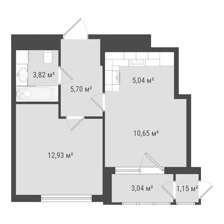 2-комнатная квартира: Ижевск, улица Е.М. Кунгурцева, 45к1 (41.1 м) - Фото 1