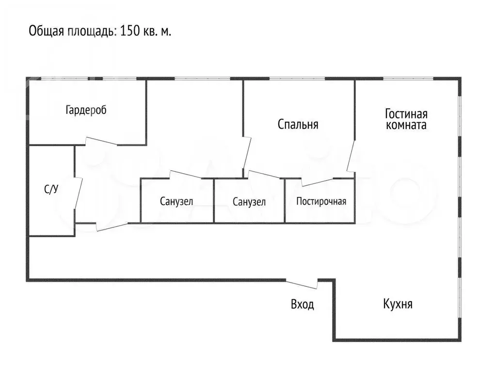 2-к. квартира, 150 м, 3/9 эт. - Фото 0