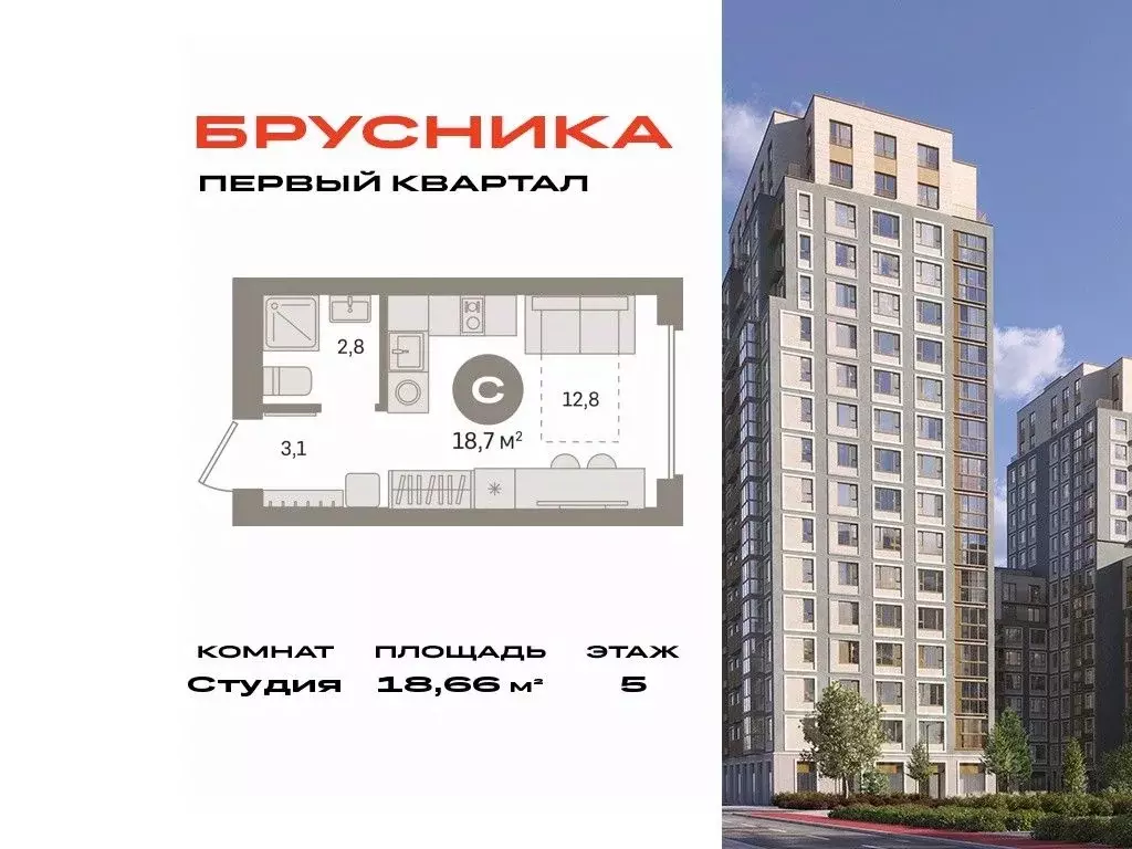 Студия Московская область, Ленинский городской округ, д. Сапроново, ... - Фото 0