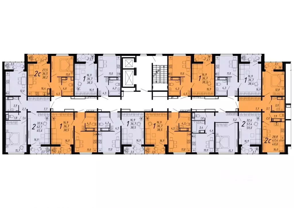 1-к кв. Воронежская область, Воронеж Пироговка мкр,  (38.2 м) - Фото 2