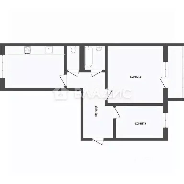 2-к кв. Бурятия, Улан-Удэ просп. Строителей, 64 (48.2 м) - Фото 2