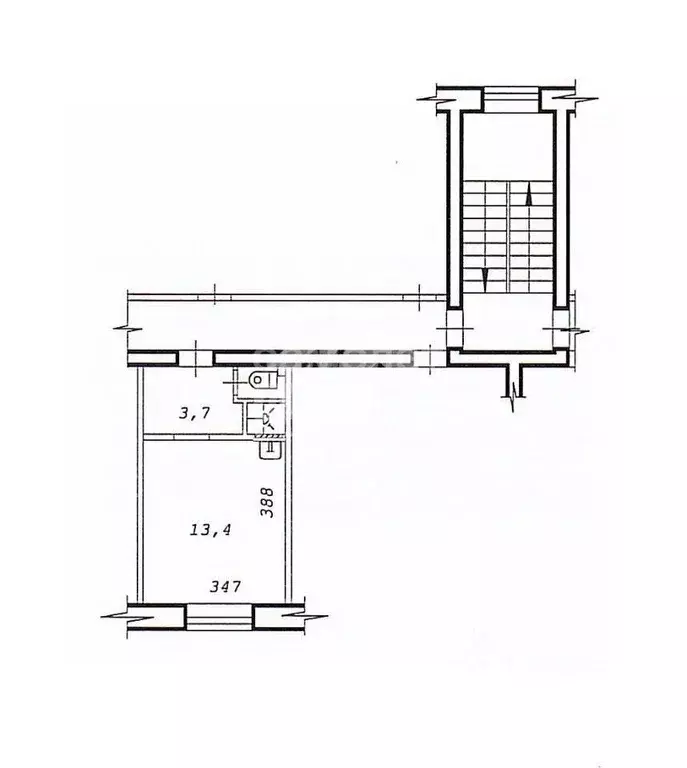 Студия Новосибирская область, Новосибирск Дачная ул., 40/2 (19.0 м) - Фото 2