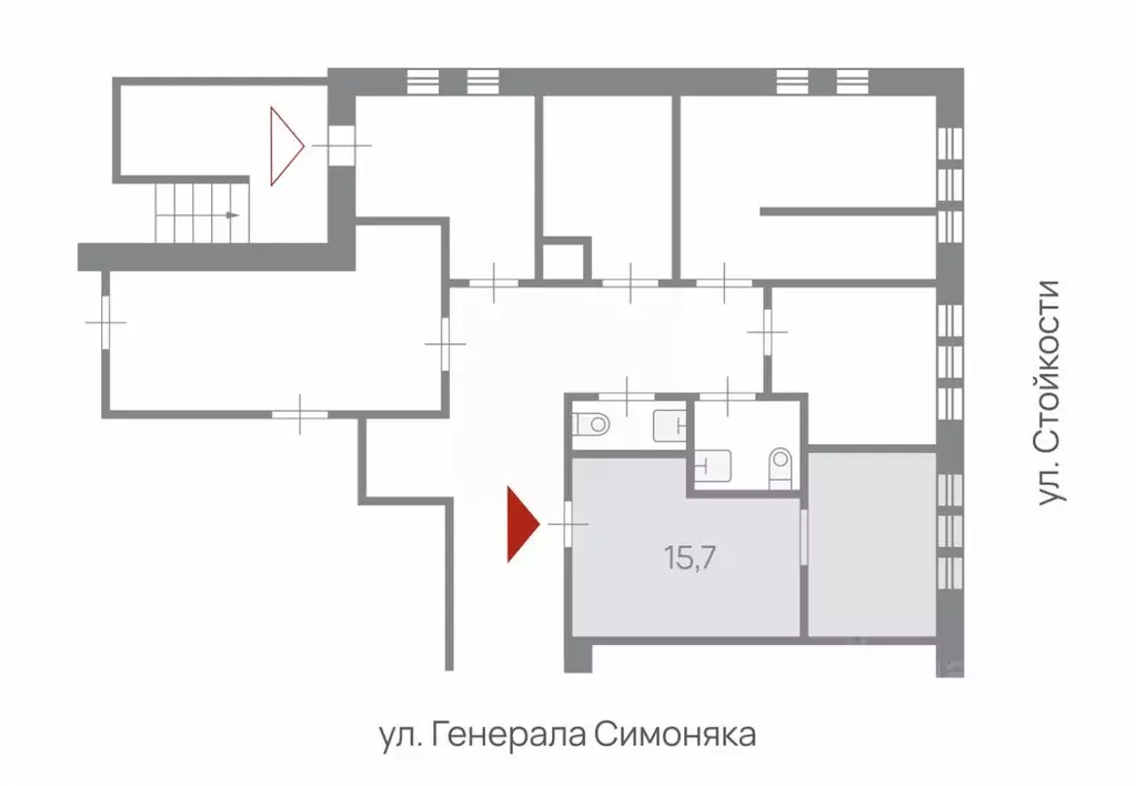 Офис в Санкт-Петербург ул. Генерала Симоняка, 10 (16 м) - Фото 1
