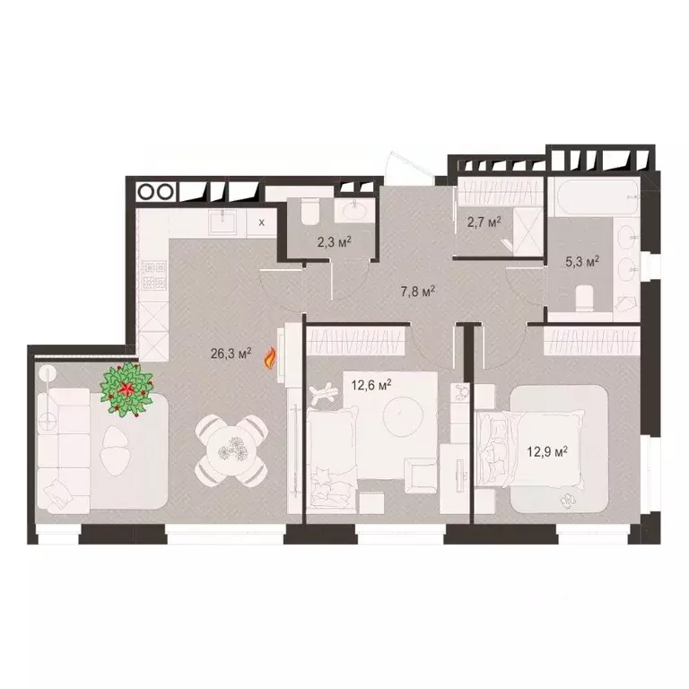 2-к кв. Рязанская область, Рязань пос. Шпалозавода, Окская Стрелка ... - Фото 1