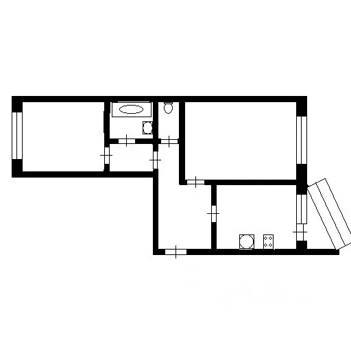 2-к кв. Ханты-Мансийский АО, Сургут ул. Дзержинского, 7/3 (59.0 м) - Фото 2