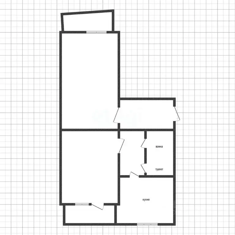 2-к кв. Белгородская область, Белгород ул. Шаландина, 4к3 (53.1 м) - Фото 2