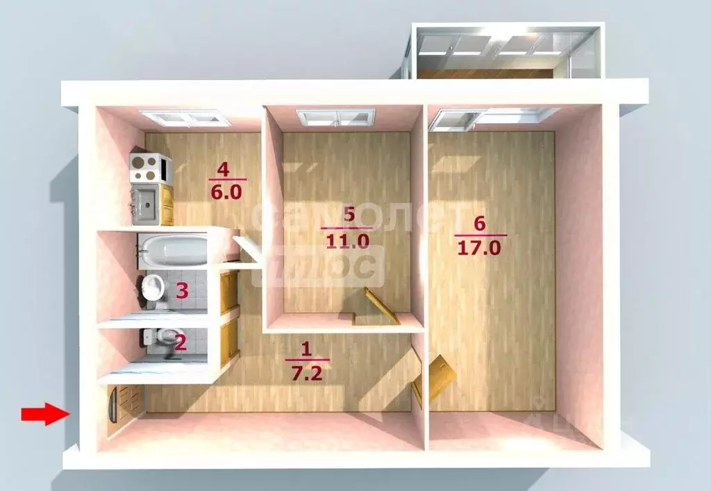 2-к кв. Свердловская область, Серов ул. Ленина, 130 (40.0 м) - Фото 1