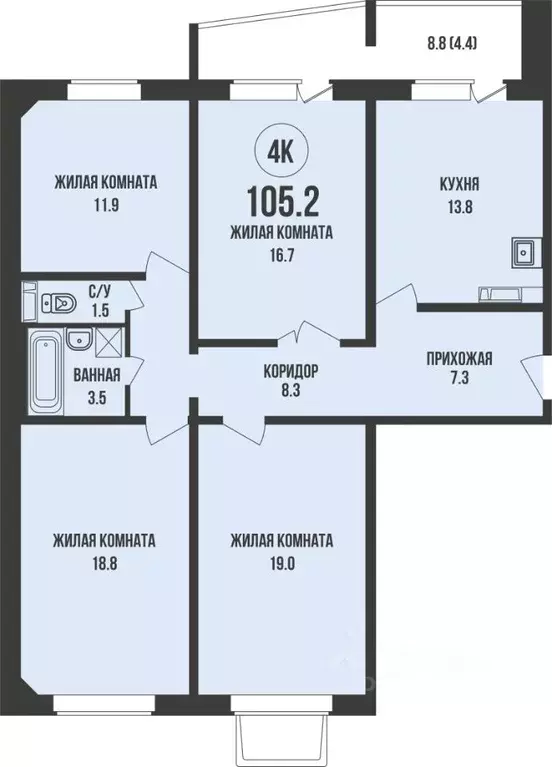 3-к кв. Новосибирская область, Новосибирск ул. Декоративный Питомник, ... - Фото 1