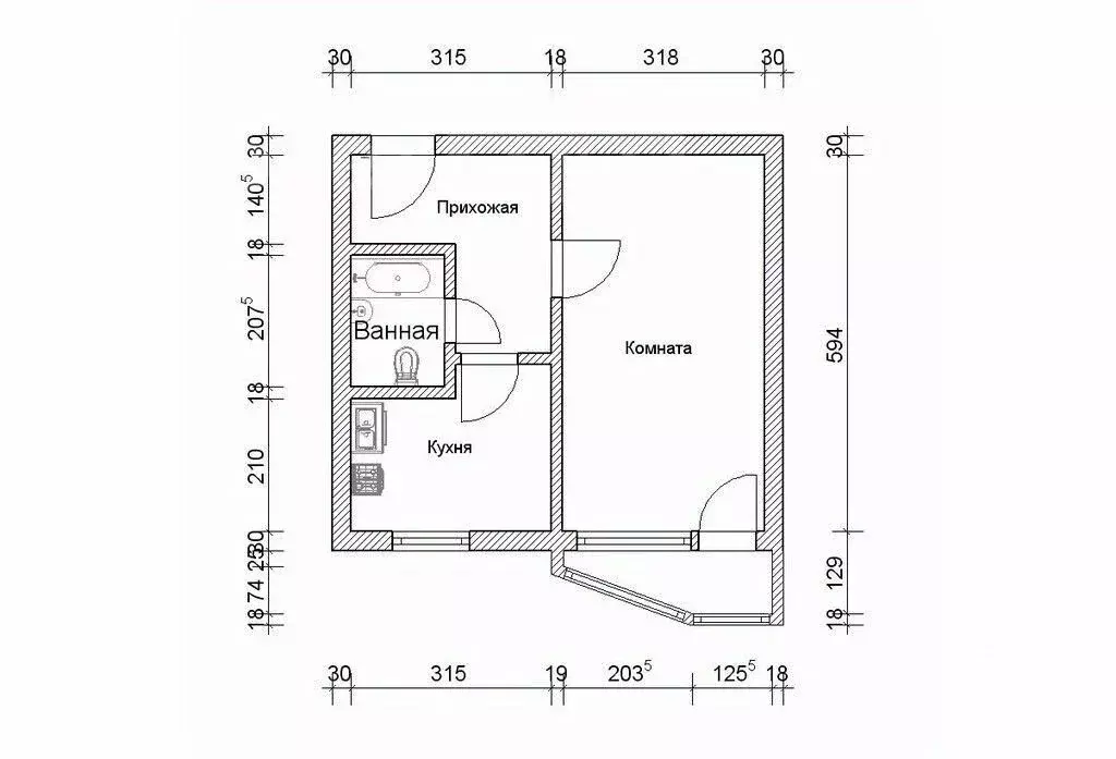 1-к кв. Московская область, Шатура ул. Строителей, 2 (31.2 м) - Фото 1