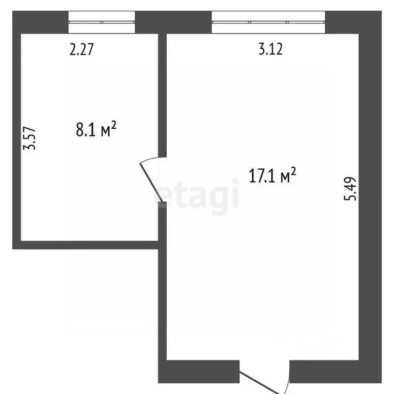 Комната Калужская область, Калуга ул. Глаголева, 13 (25.2 м) - Фото 2
