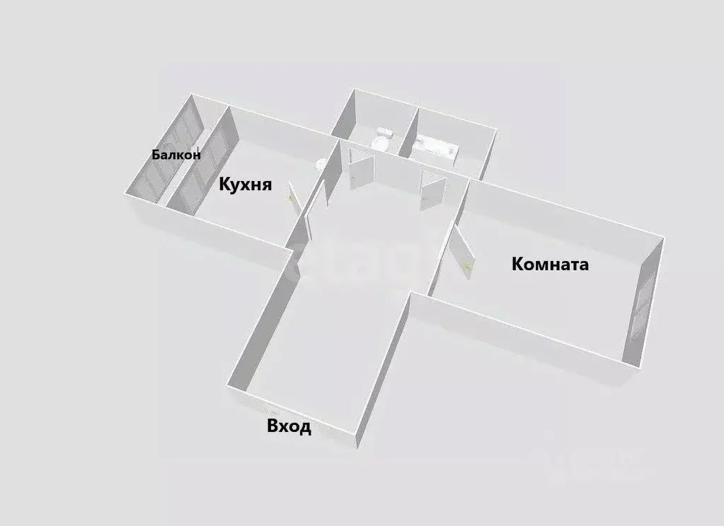 1-к кв. Сахалинская область, Анивский городской округ, с. Троицкое ул. ... - Фото 1