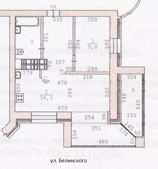 1-к кв. Свердловская область, Екатеринбург ул. Белинского, 35 (57.6 м) - Фото 1