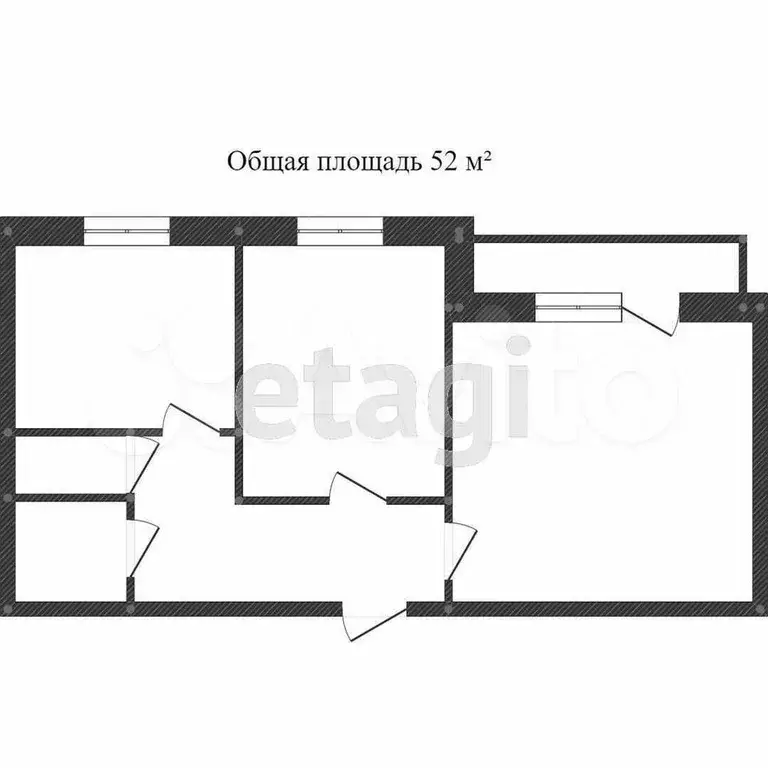 2-к. квартира, 51 м, 1/9 эт. - Фото 0