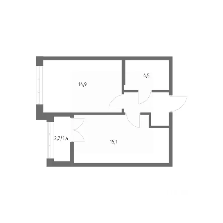 1-к кв. Ленинградская область, Ломоносовский район, Аннинское ... - Фото 1