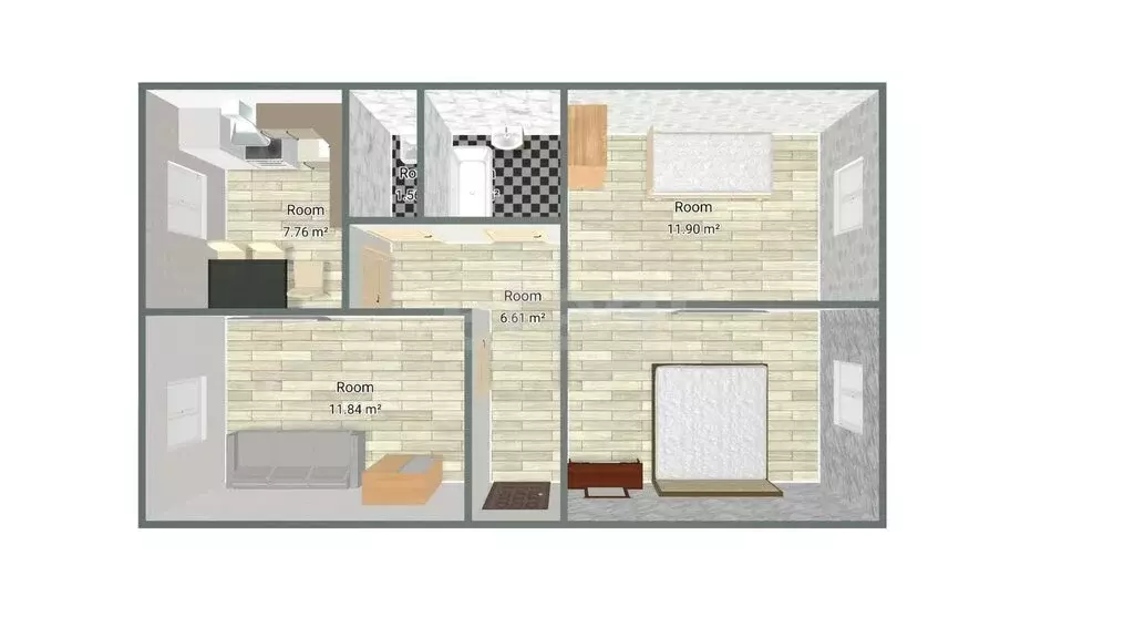 3-комнатная квартира: Южно-Сахалинск, планировочный район ... - Фото 2