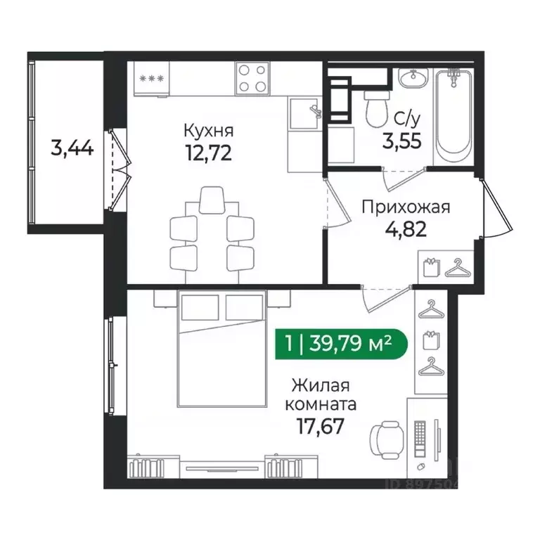 1-к кв. Ленинградская область, Сертолово Всеволожский район, Сертолово ... - Фото 1