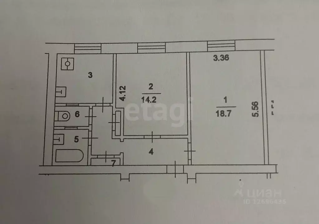 2-к кв. Москва Новопоселковая ул., 11А (51.8 м) - Фото 0