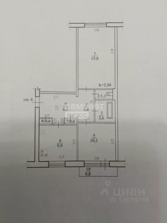 2-к кв. Забайкальский край, Чита 6-й мкр, 13 (51.0 м) - Фото 2