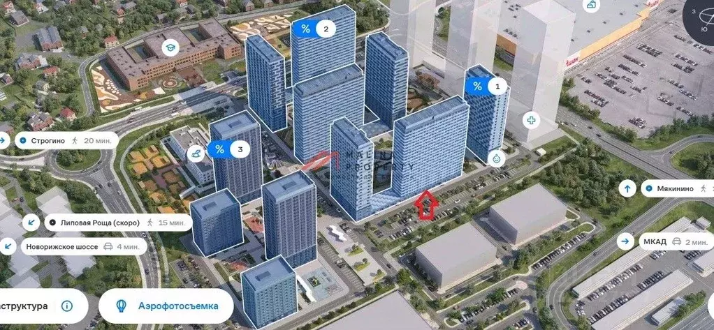 Торговая площадь в Московская область, Красногорск Квартал Строгино ... - Фото 1