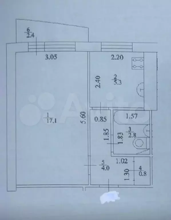 1-к. квартира, 30,6 м, 5/9 эт. - Фото 0
