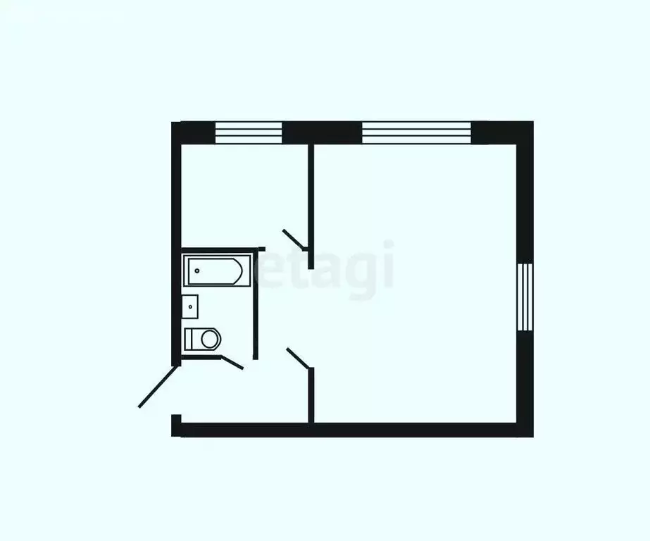 1-комнатная квартира: Бакал, улица Ленина, 16 (31.1 м) - Фото 0