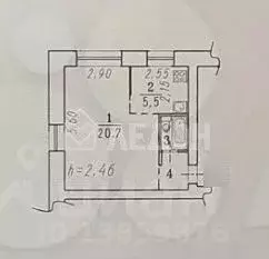 1-к кв. Омская область, Омск Городок Нефтяников мкр, ул. Андрианова, 2 ... - Фото 1