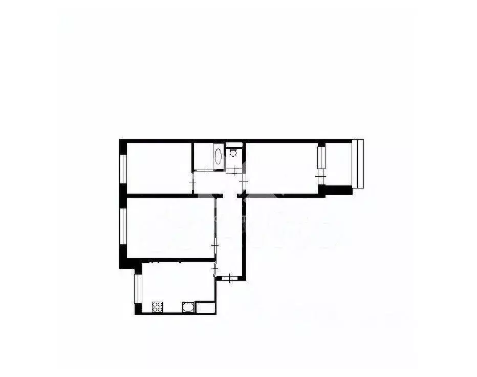 3-к кв. Новосибирская область, Новосибирск ул. Фадеева, 22 (64.6 м) - Фото 2