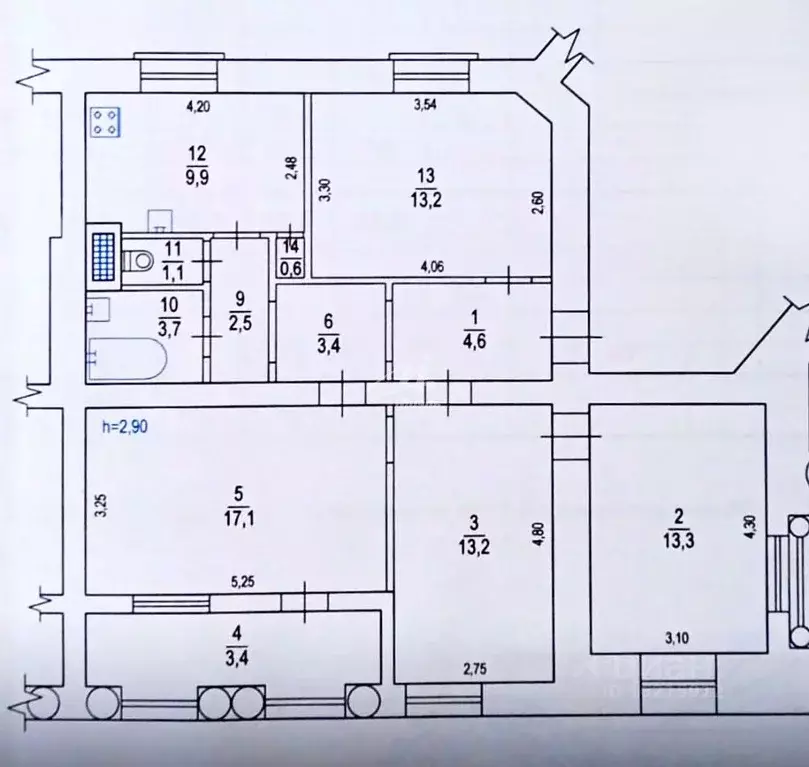 4-к кв. Севастополь ул. Большая Морская, 48 (89.1 м) - Фото 2