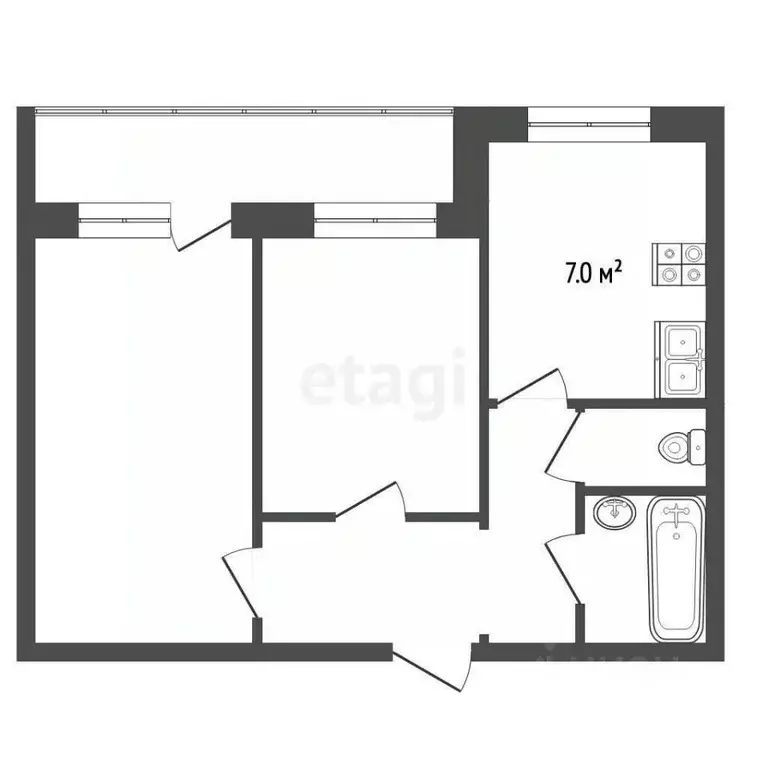 2-к кв. Ярославская область, Рыбинск ул. Моторостроителей, 25 (47.7 м) - Фото 2