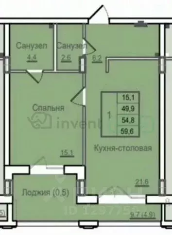 1-к кв. Калининградская область, Калининград ул. Молодой Гвардии, 34 ... - Фото 2