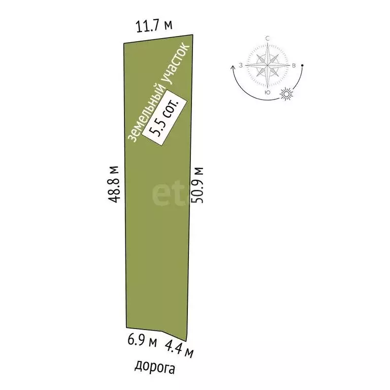 Участок в Севастополь, садоводческое товарищество Водоканал-2 (11 м) - Фото 1