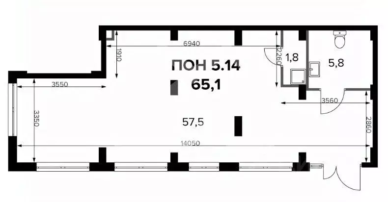 Торговая площадь в Москва Ленинградское ш., 228к1 (65 м) - Фото 2