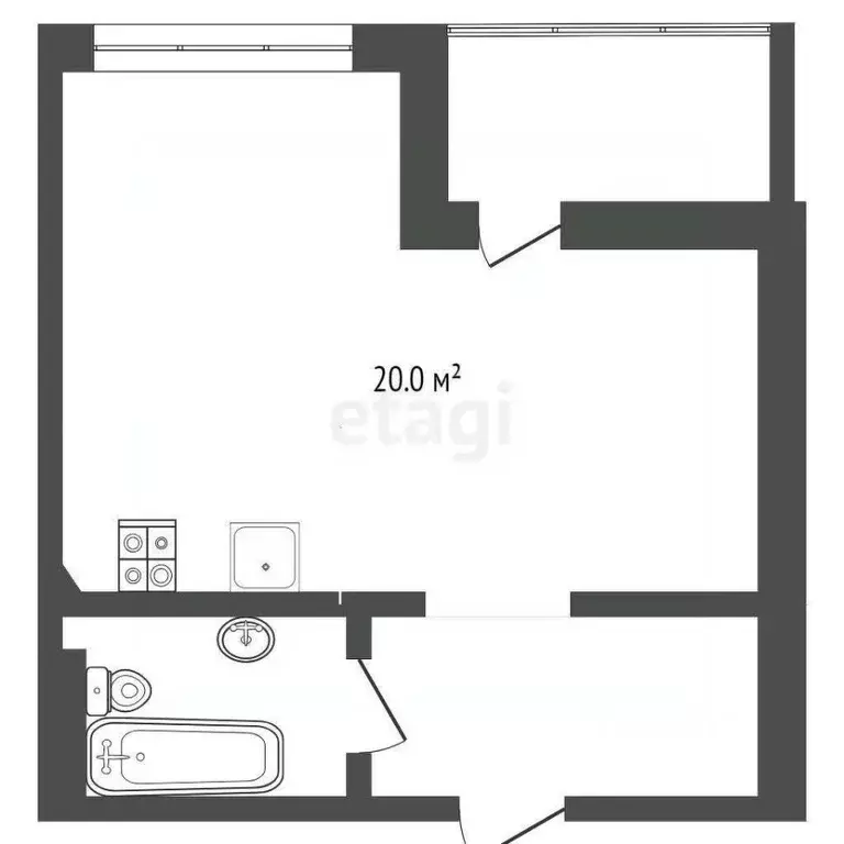 Студия Тюменская область, Тюменский муниципальный округ, д. Патрушева ... - Фото 1