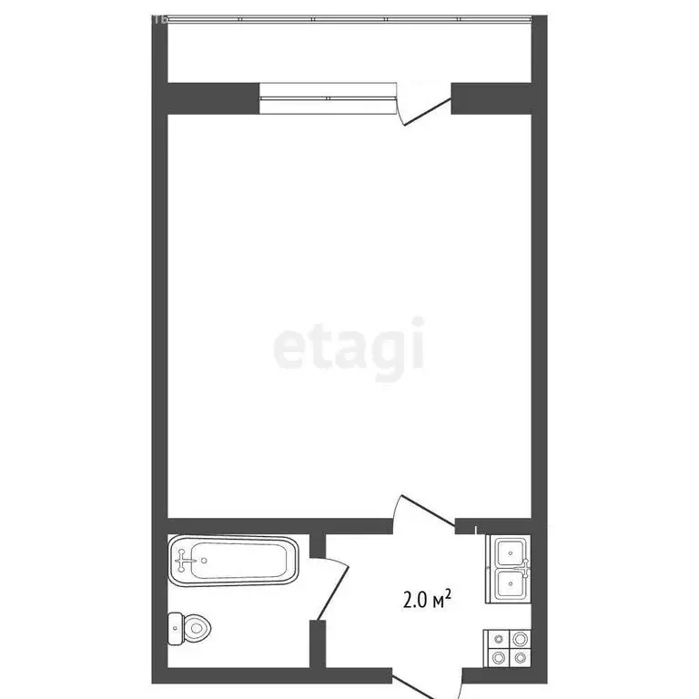 1к в -комнатной квартире (17 м) - Фото 1