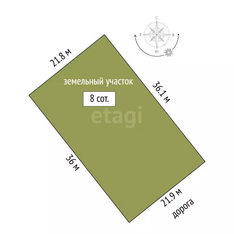 Участок в Республика Татарстан (Татарстан), Набережные Челны (8 м) - Фото 1