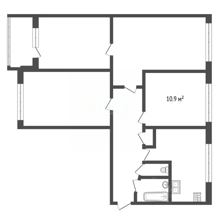 Комната Санкт-Петербург просп. Солидарности, 19 (10.0 м) - Фото 2