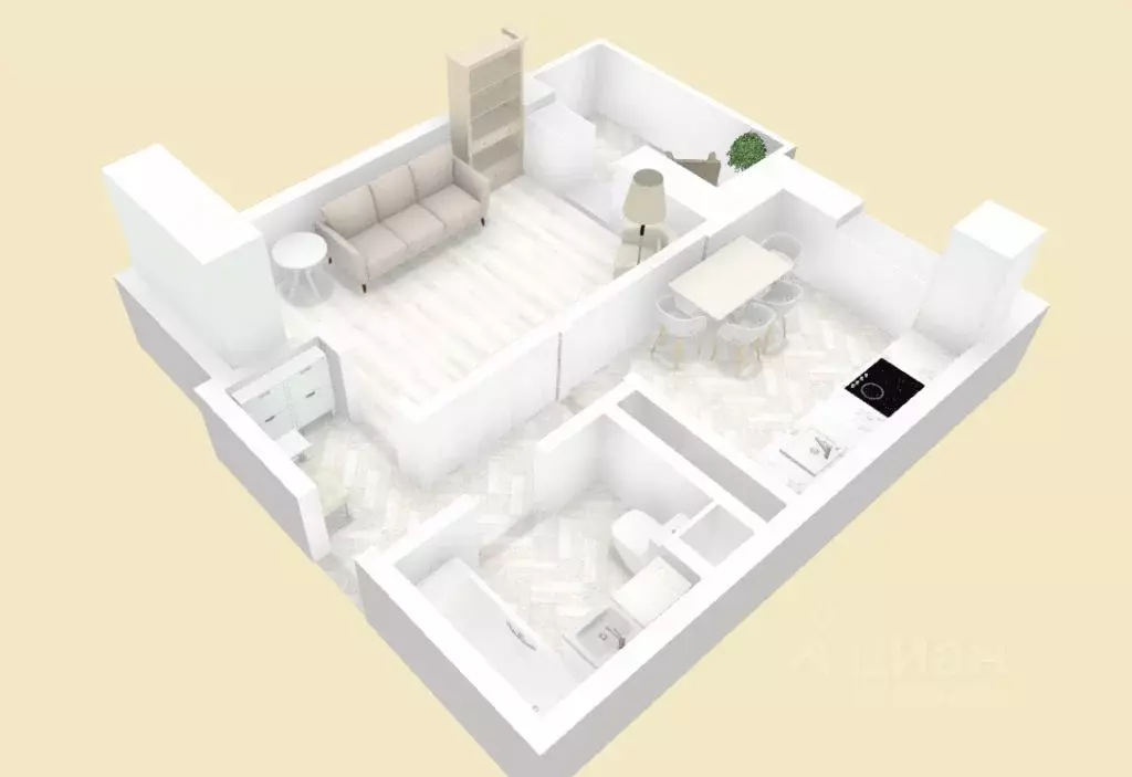 1-к кв. Калужская область, Обнинск проезд Спортивный, 6 (37.1 м) - Фото 2