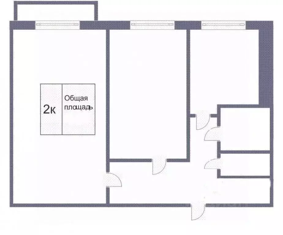 2-к кв. Кемеровская область, Ленинск-Кузнецкий просп. Ленина, 72 (44.6 ... - Фото 2